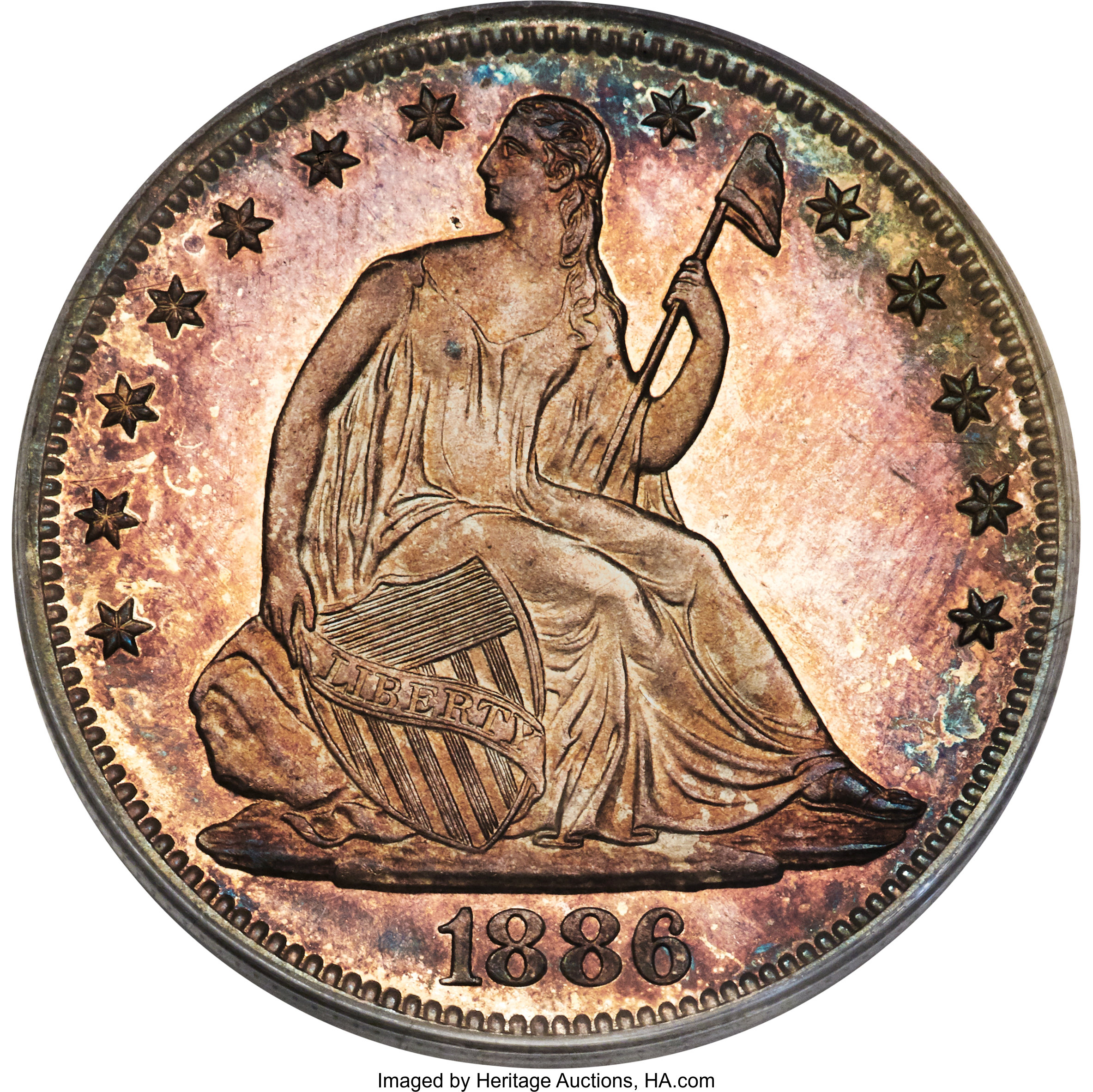 image for: 1886 50C PR65 PCGS....