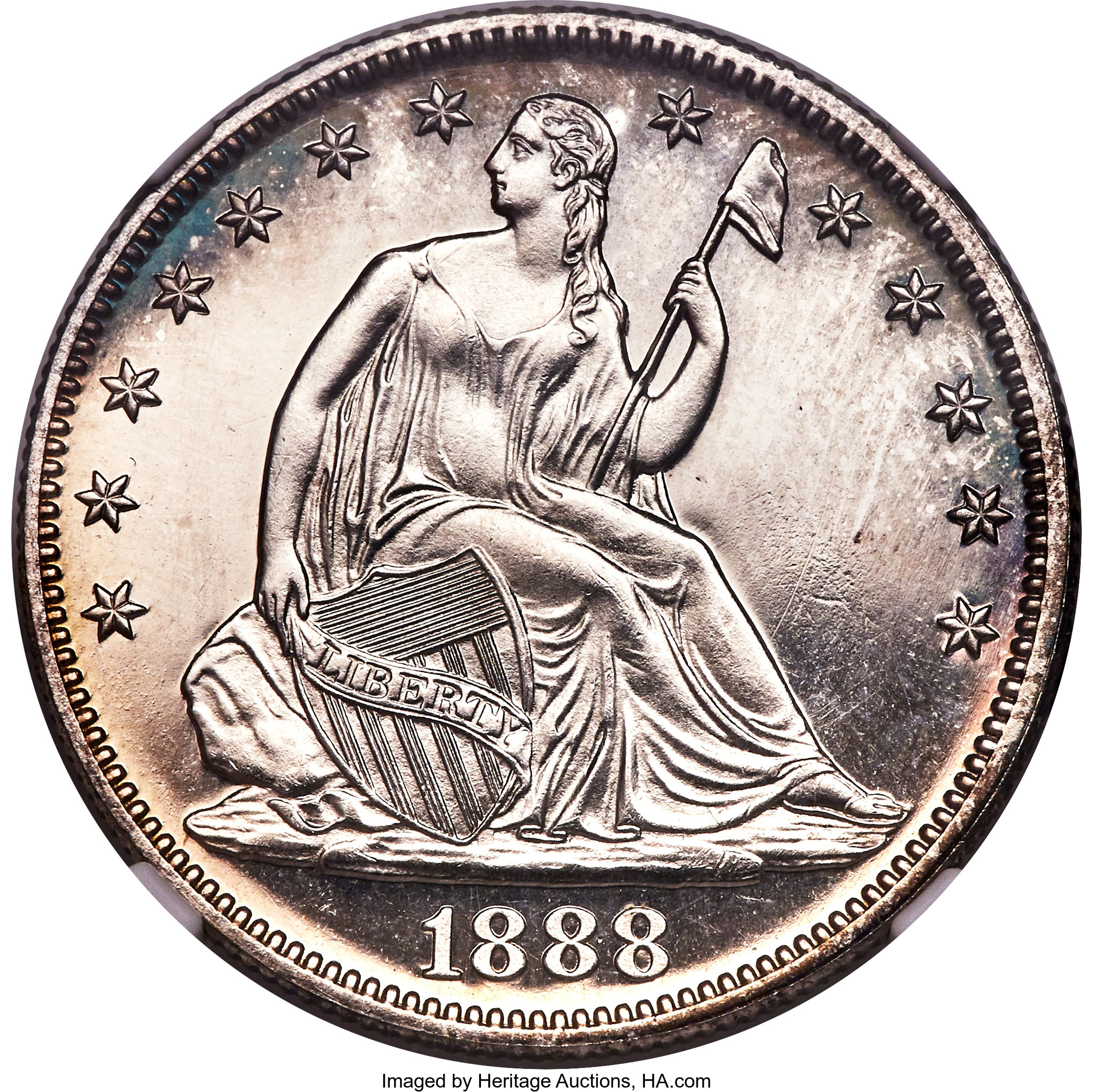 image for: 1888 50C PR65 Cameo NGC....