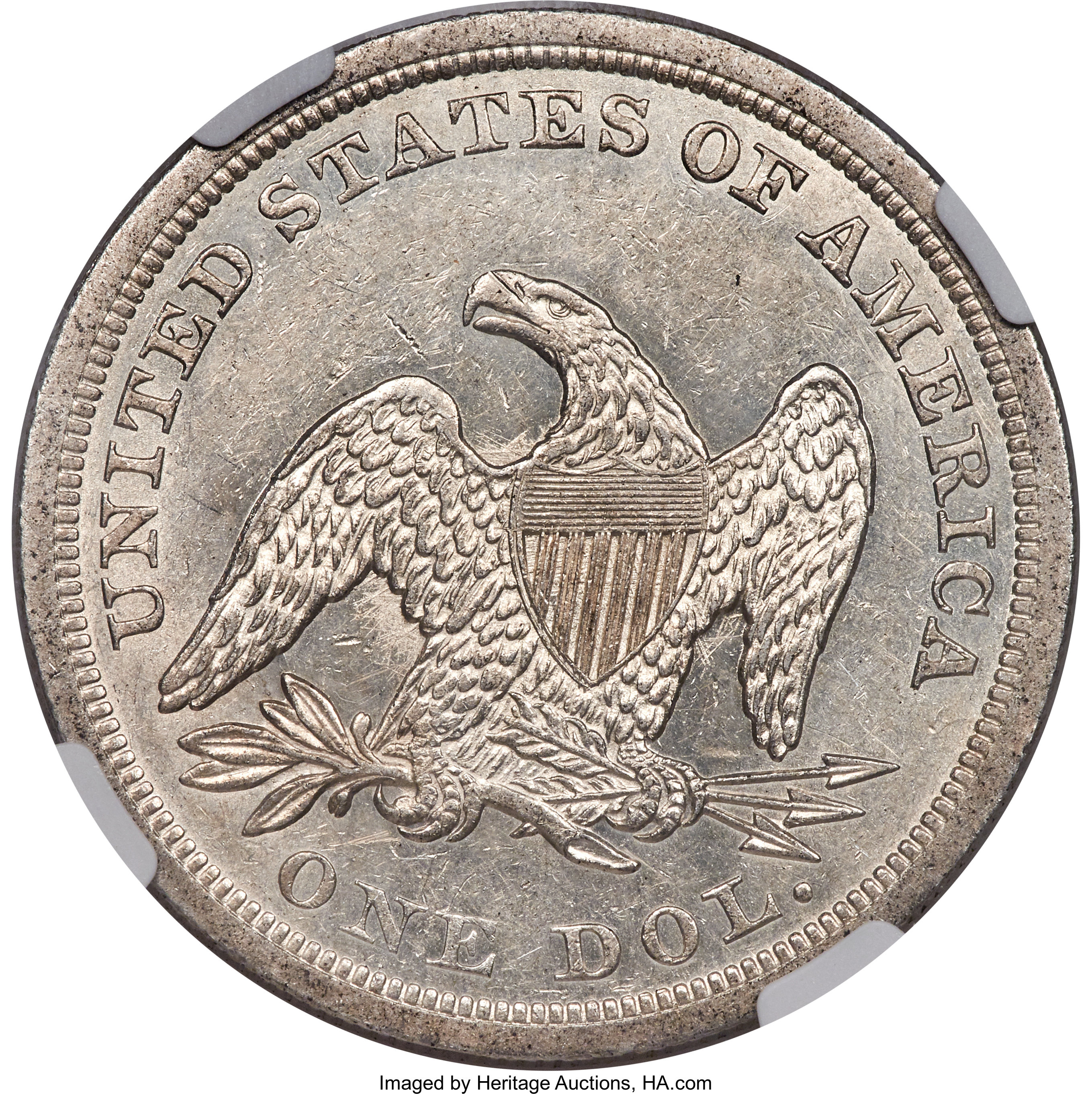 1844 $1 MS60 CAC thumbnail 3