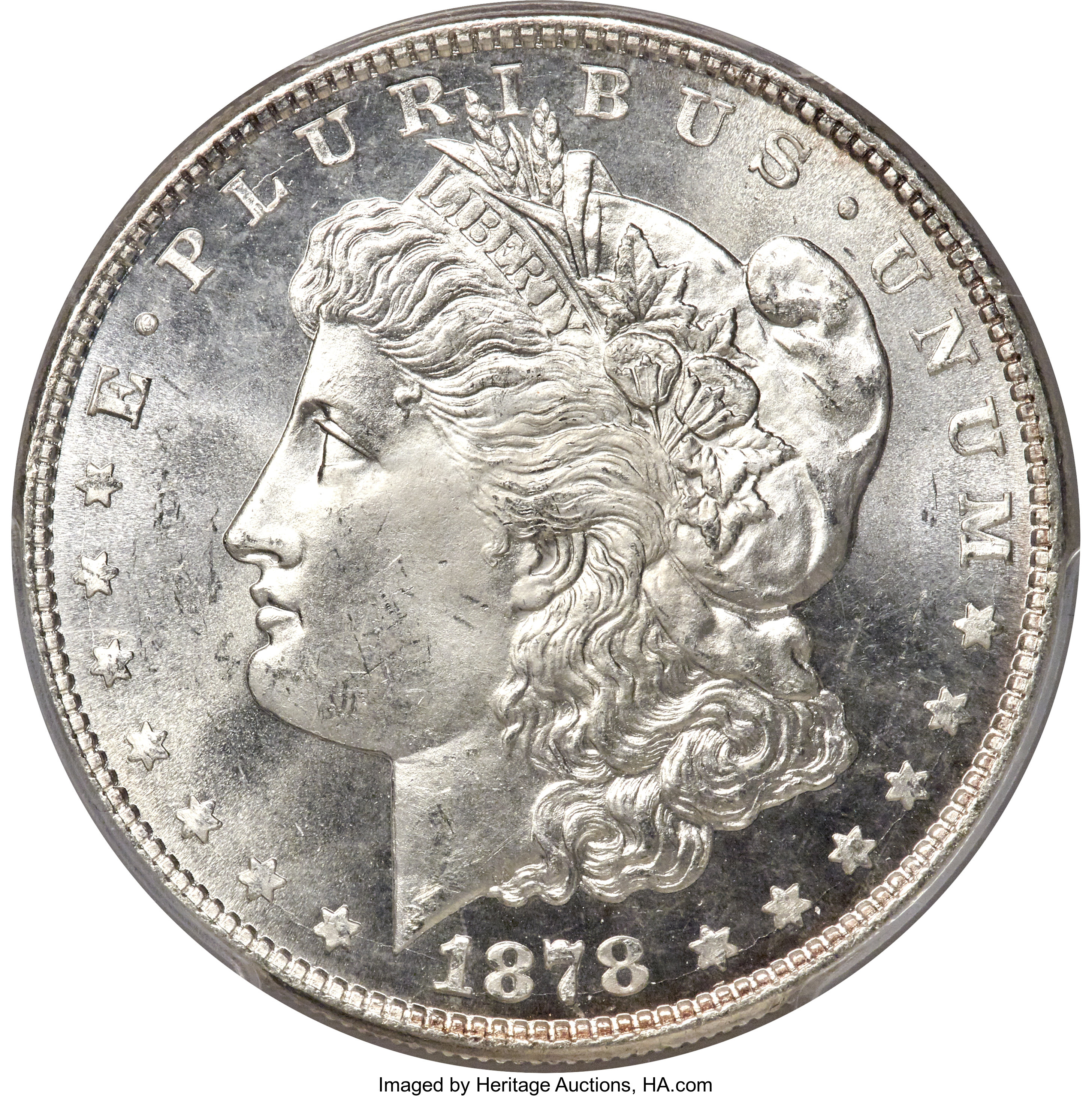 image for: 1878 8TF $1 Pierced Eyelid, VAM-6, MS66 PCGS....