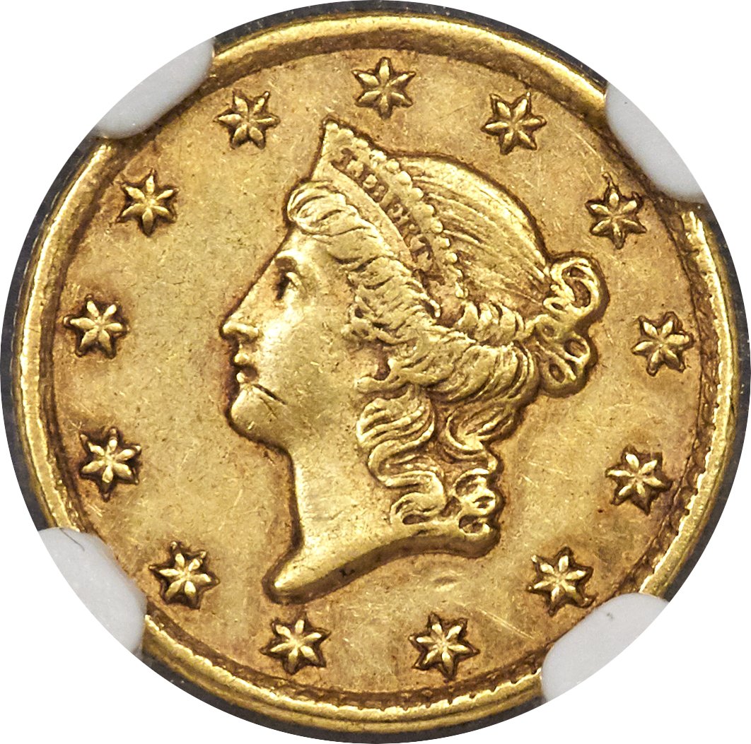 image for: 1850-C G$1 AU50 NGC. Variety 1....