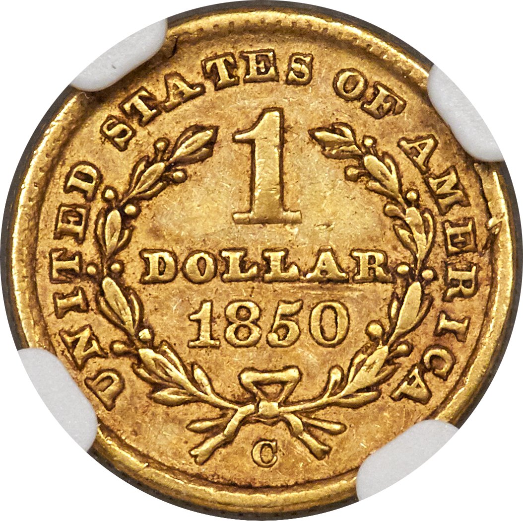 image for: 1850-C G$1 AU50 NGC. Variety 1....