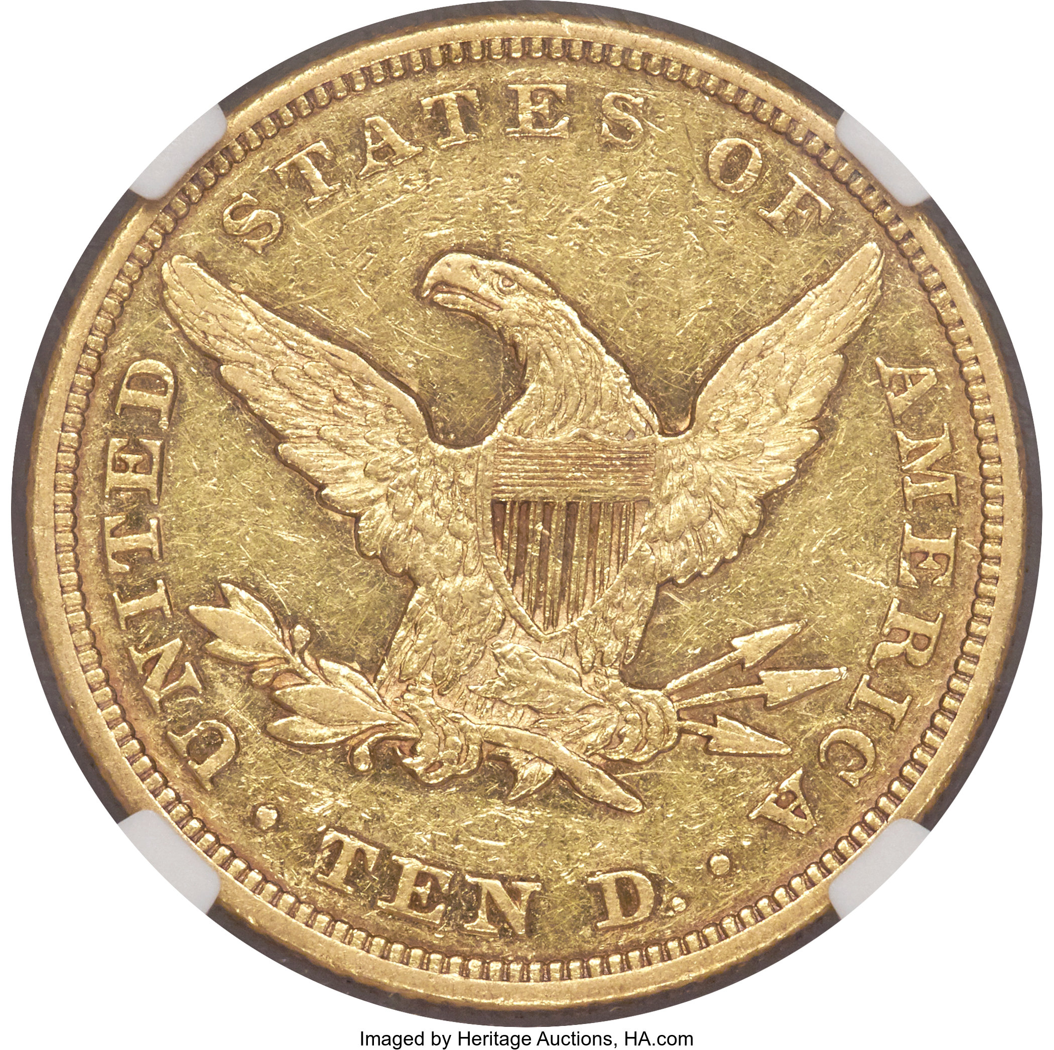 image for: 1846 $10 AU53 NGC....