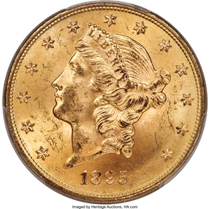image for: 1895 $20 MS64+ PCGS....