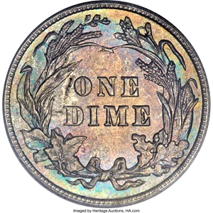 image for: 1904 10C MS66 PCGS. CAC. PCGS Population: (10/2). NGC Census: (6/0). CDN: $1,200 Whsle. Bid for problem-free NGC/PCGS MS66....