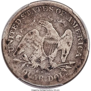 image for: 1871-CC 25C Good 6 PCGS. Briggs 1-A, Flynn-RPD-001....