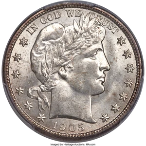 image for: 1905-S 50C MS65 PCGS....