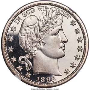 image for: 1898 50C PR68 Ultra Cameo NGC....