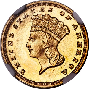 image for: 1885 G$1 PR66 Cameo NGC. JD-1, R.4....