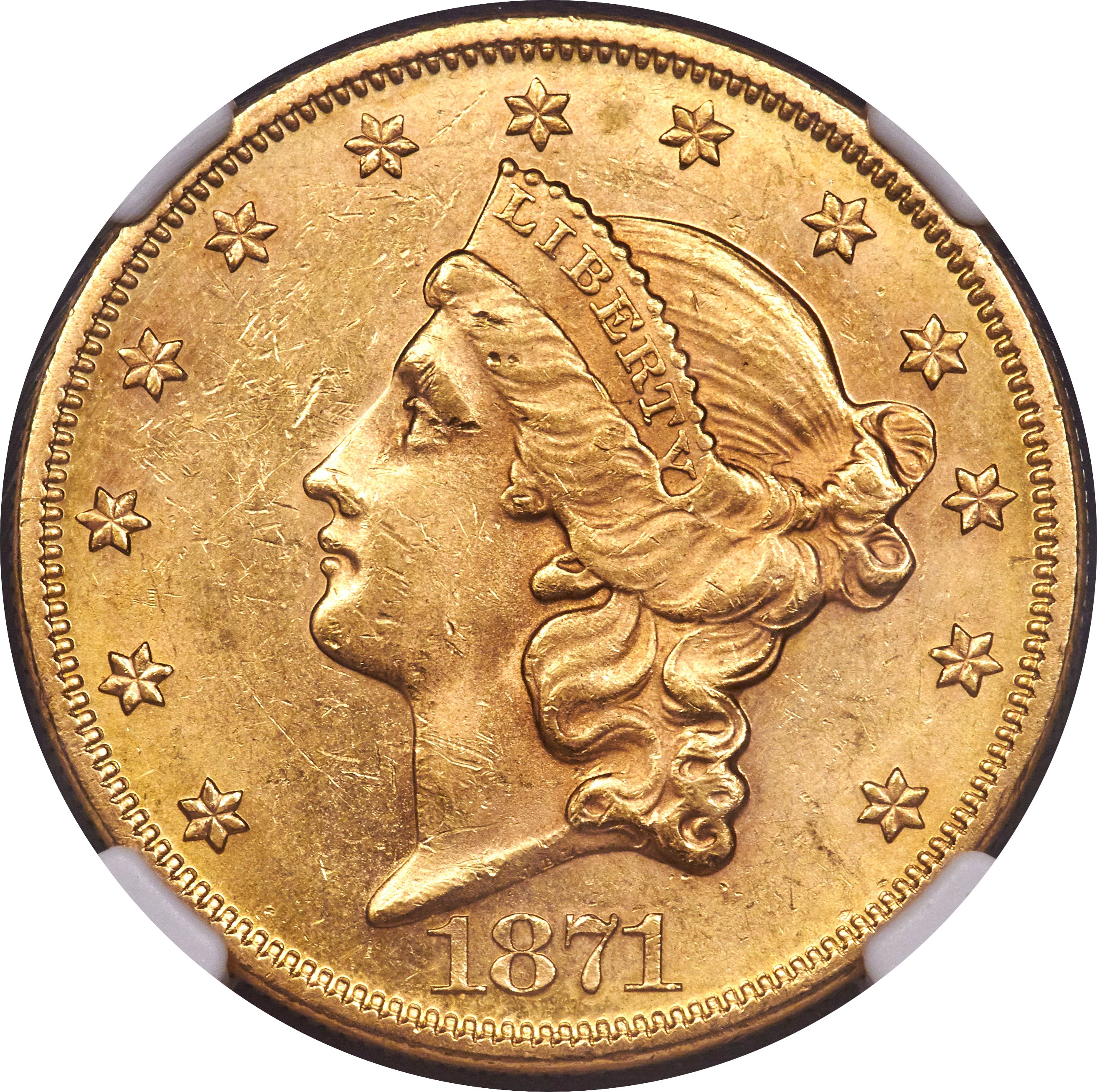 image for: 1871 $20 MS61 NGC....