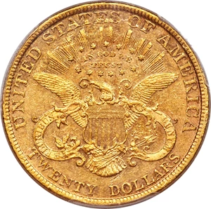 image for: 1891 $20 AU55 PCGS....