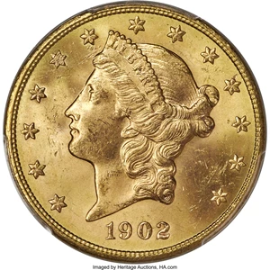 image for: 1902-S $20 MS64 PCGS....