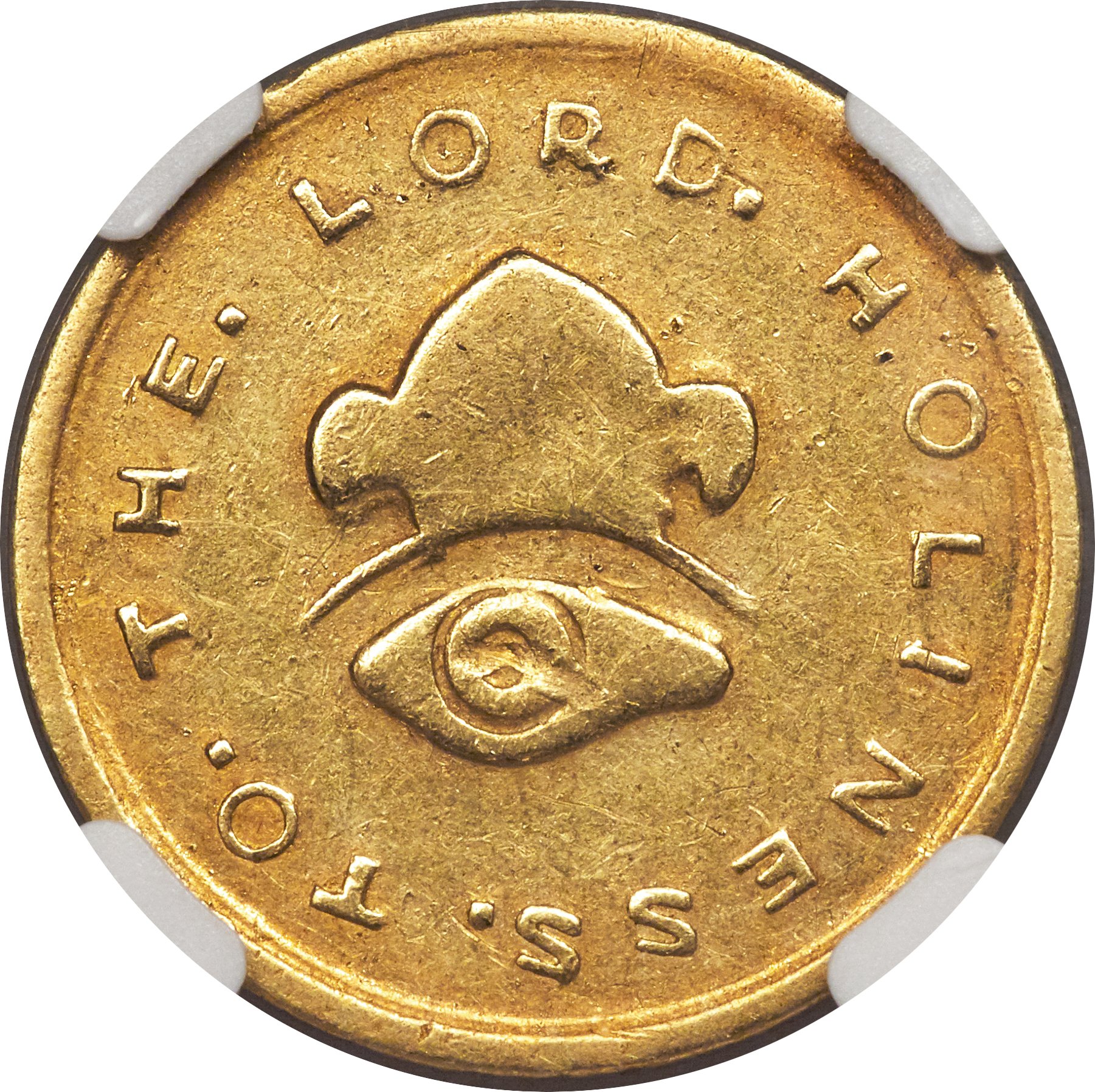 image for: 1849 $5 Mormon Five Dollar AU55+ NGC. K-2. R.5....