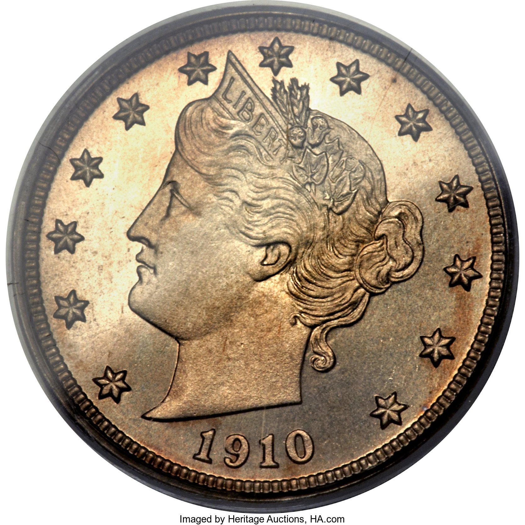 image for: 1910 5C PR67 Cameo PCGS....