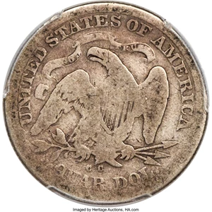 image for: 1873-CC 25C Arrows Good 6 PCGS. CAC. Briggs 1-A....