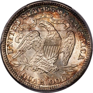 image for: 1887 25C MS66 PCGS. Briggs 1-A....