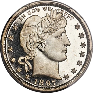 image for: 1897 25C PR66 Deep Cameo PCGS....