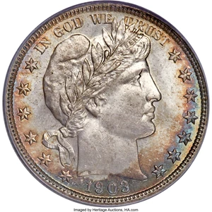 image for: 1903 50C MS65 PCGS....