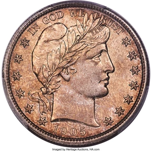 image for: 1905 50C MS66 PCGS....