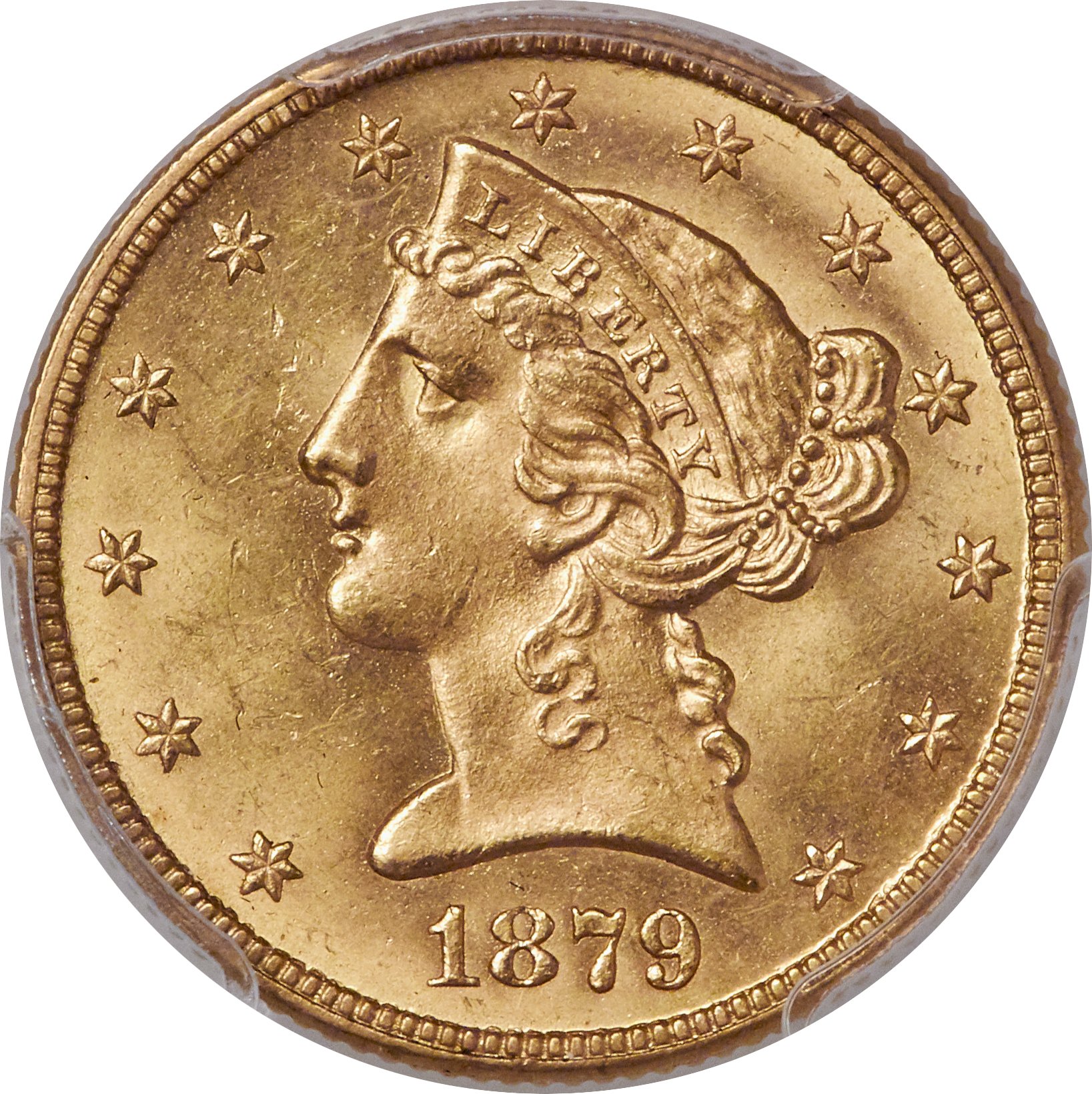 image for: 1879 $5 MS64+ PCGS. CAC....