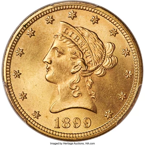 image for: 1899 $10 MS65+ PCGS. CAC....