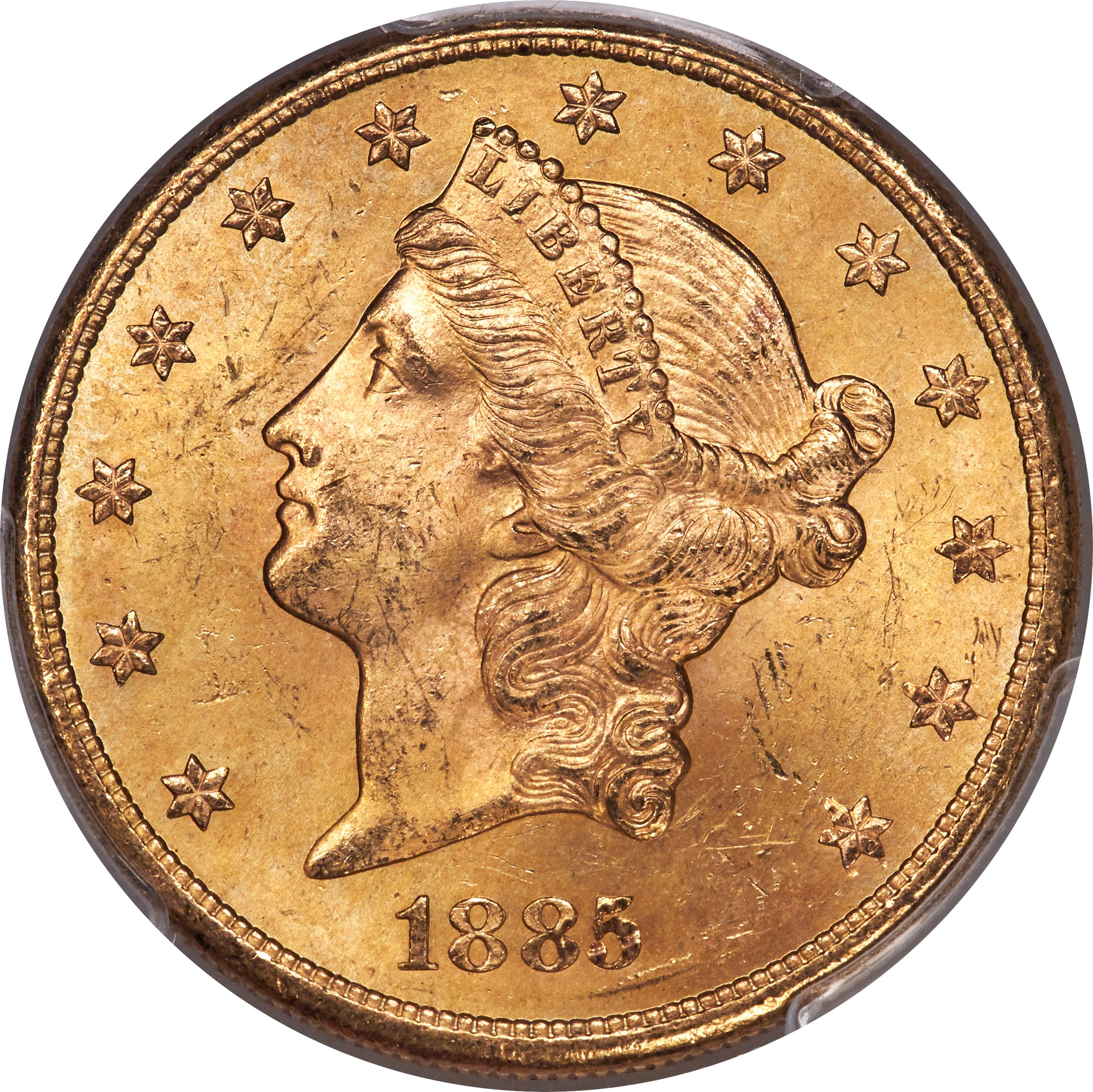 image for: 1885-S $20 MS63 PCGS....