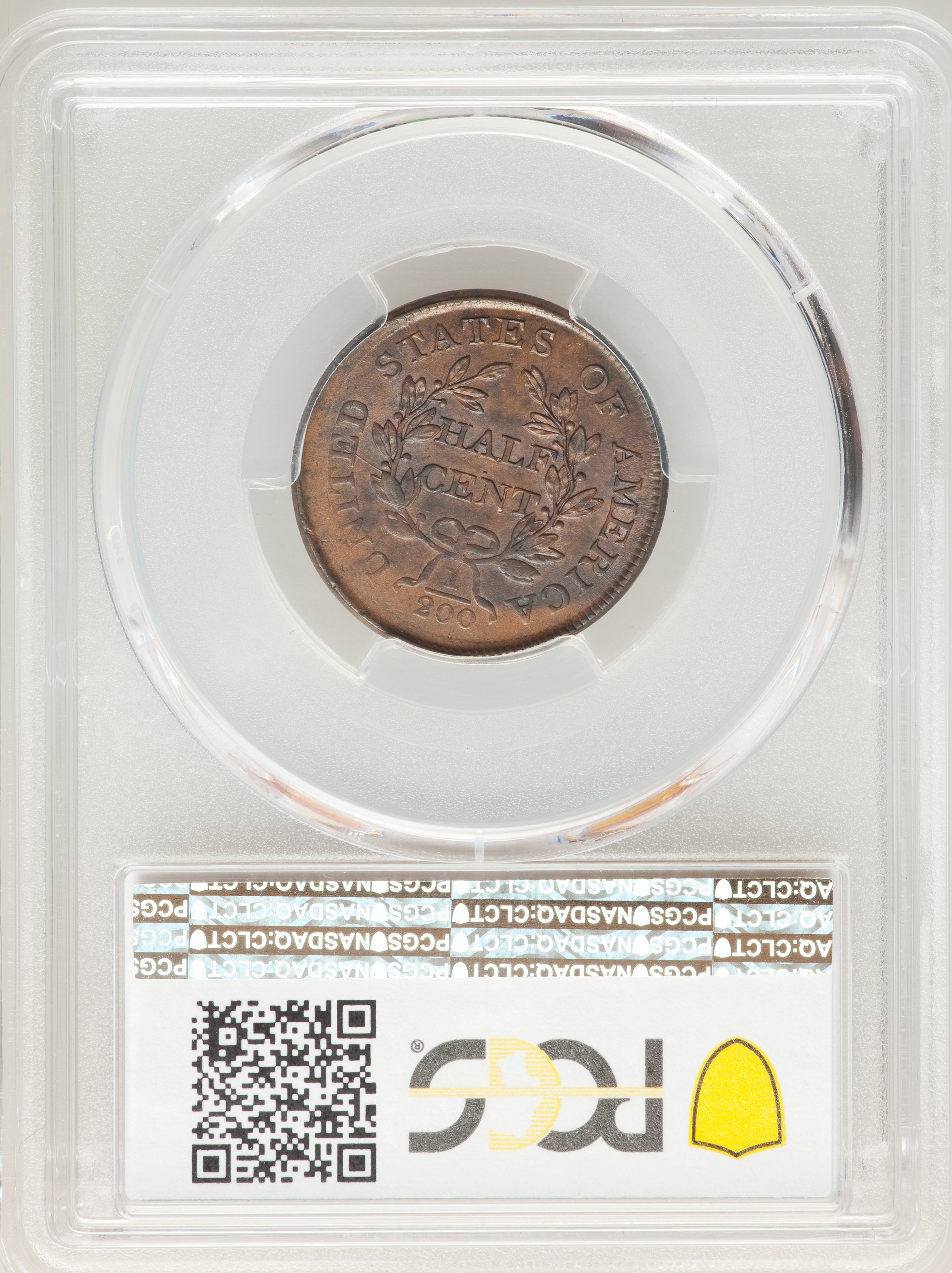 1804 1/2c Plain 4, No Stems, C-13 MS BN MS60 BN CAC thumbnail 8
