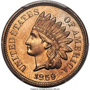 image for: 1859 1C PR65 PCGS....