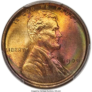 image for: 1909 1C VDB MS67+ Red and Brown PCGS. CAC....