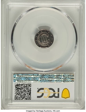 image for: 1858 3CS PR65 Cameo PCGS. CAC....