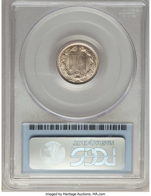 image for: 1865 3CN MS67 PCGS. CAC....