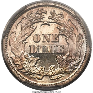 image for: 1868 10C PR66 Cameo PCGS. F-105, High R.4....