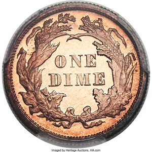 image for: 1870 10C PR66 Cameo PCGS. CAC. F-101, R.3....