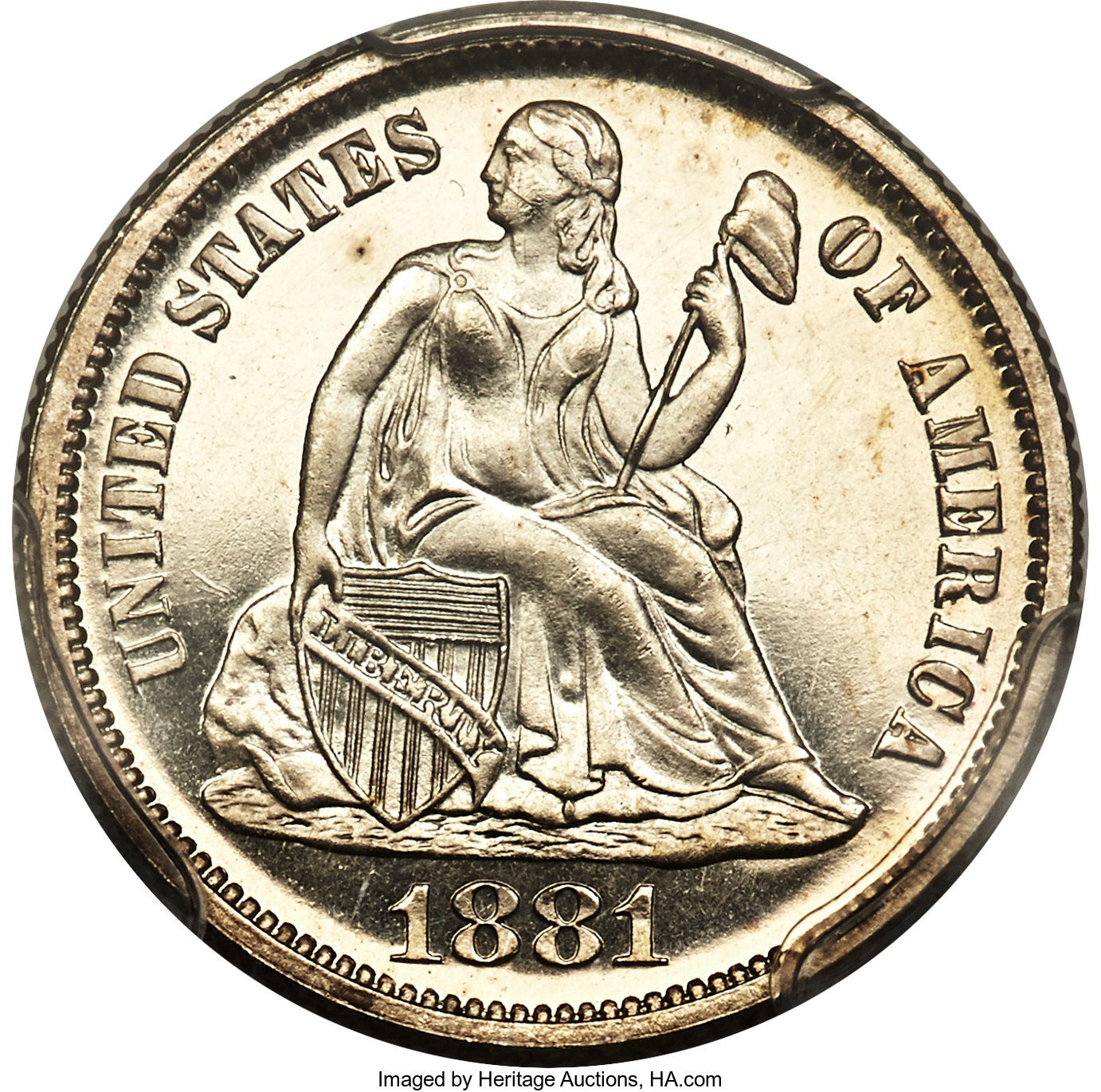 image for: 1881 10C PR67 Cameo PCGS. CAC. F-102, R.3....