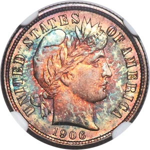image for: 1906-O 10C MS67+★ NGC....
