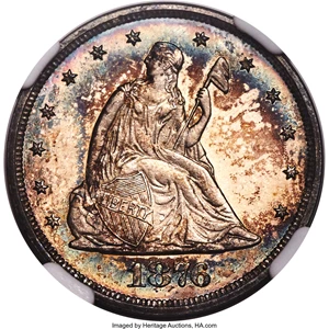 image for: 1876 20C PR66 Cameo NGC. BF-3, R.4....