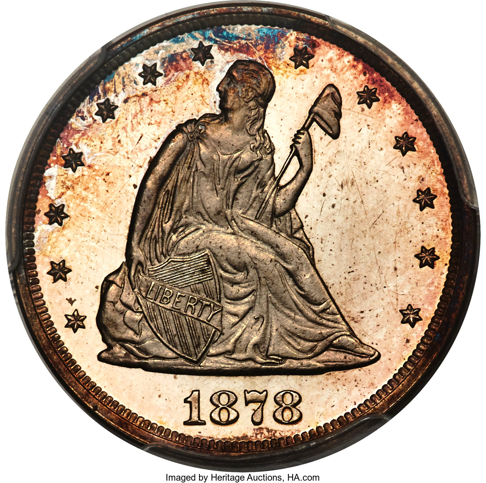 image for: 1878 20C PR64 Cameo PCGS. CAC. BF-1, R.3....