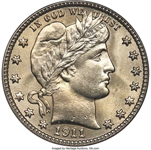 image for: 1911-S 25C MS66+ PCGS. CAC....