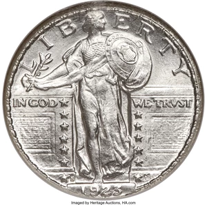 image for: 1923-S 25C MS64 Full Head NGC....