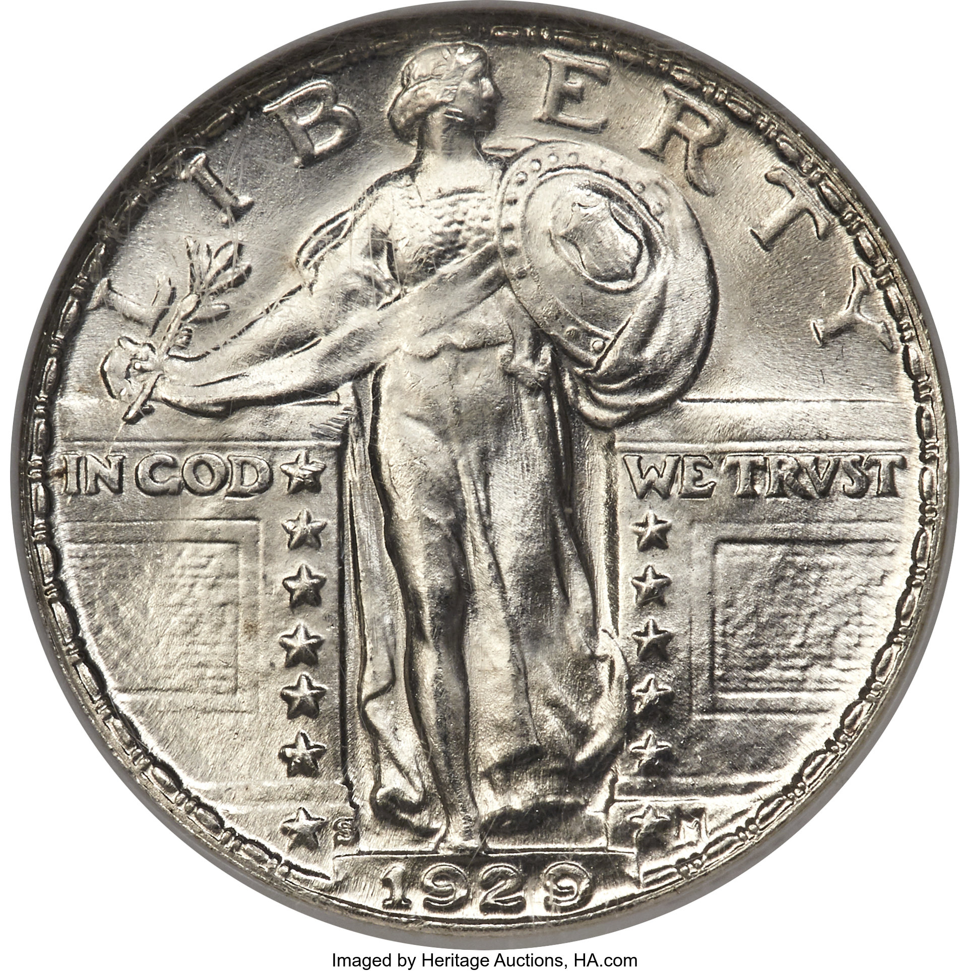 image for: 1929-S 25C MS67 Full Head NGC. CAC....