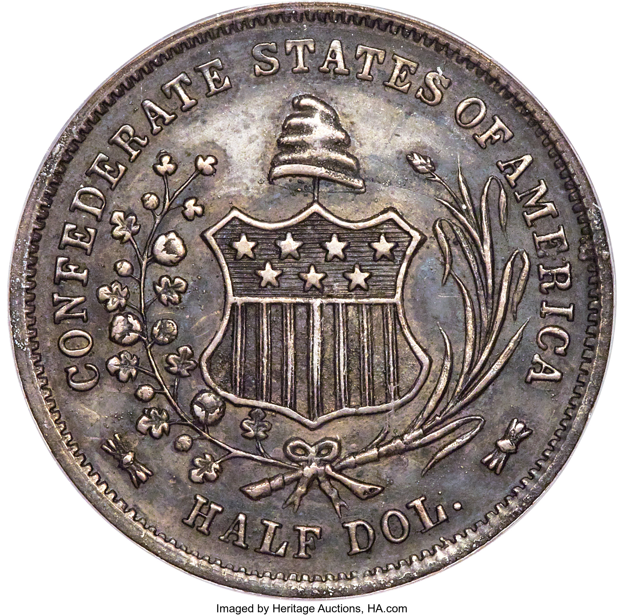 image for: 1861 50C Scott Restrike AU55 PCGS. Breen-8002, Bertram-B861-267....