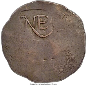 image for: (1652) SHILNG New England Shilling, AU53 PCGS. Noe 3-B, W-80, Salmon 3-C. R.7. ...