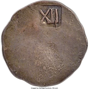 image for: (1652) SHILNG New England Shilling, AU53 PCGS. Noe 3-B, W-80, Salmon 3-C. R.7. ...