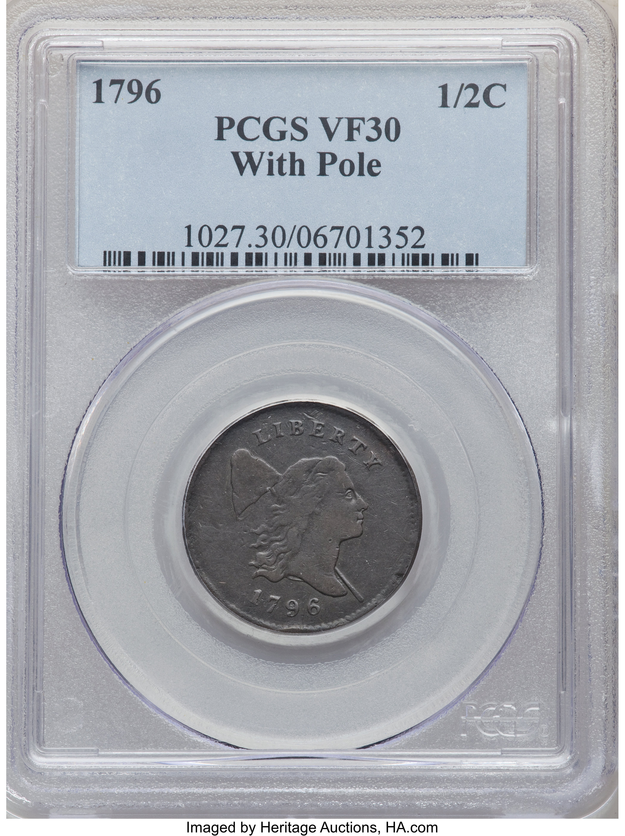1796 1/2c Pole, C-2 MS BN MS65 BN thumbnail 26