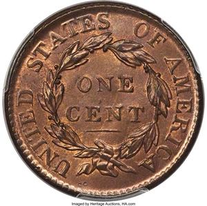 image for: 1818 1C N-9, R.3, MS66 Red and Brown PCGS....
