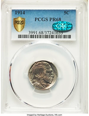 image for: 1914 5C PR68 PCGS. CAC....