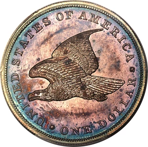 image for: 1839 P$1 Name Omitted, Judd-104 Restrike, Pollock-116, R.6, PR64+ PCGS....