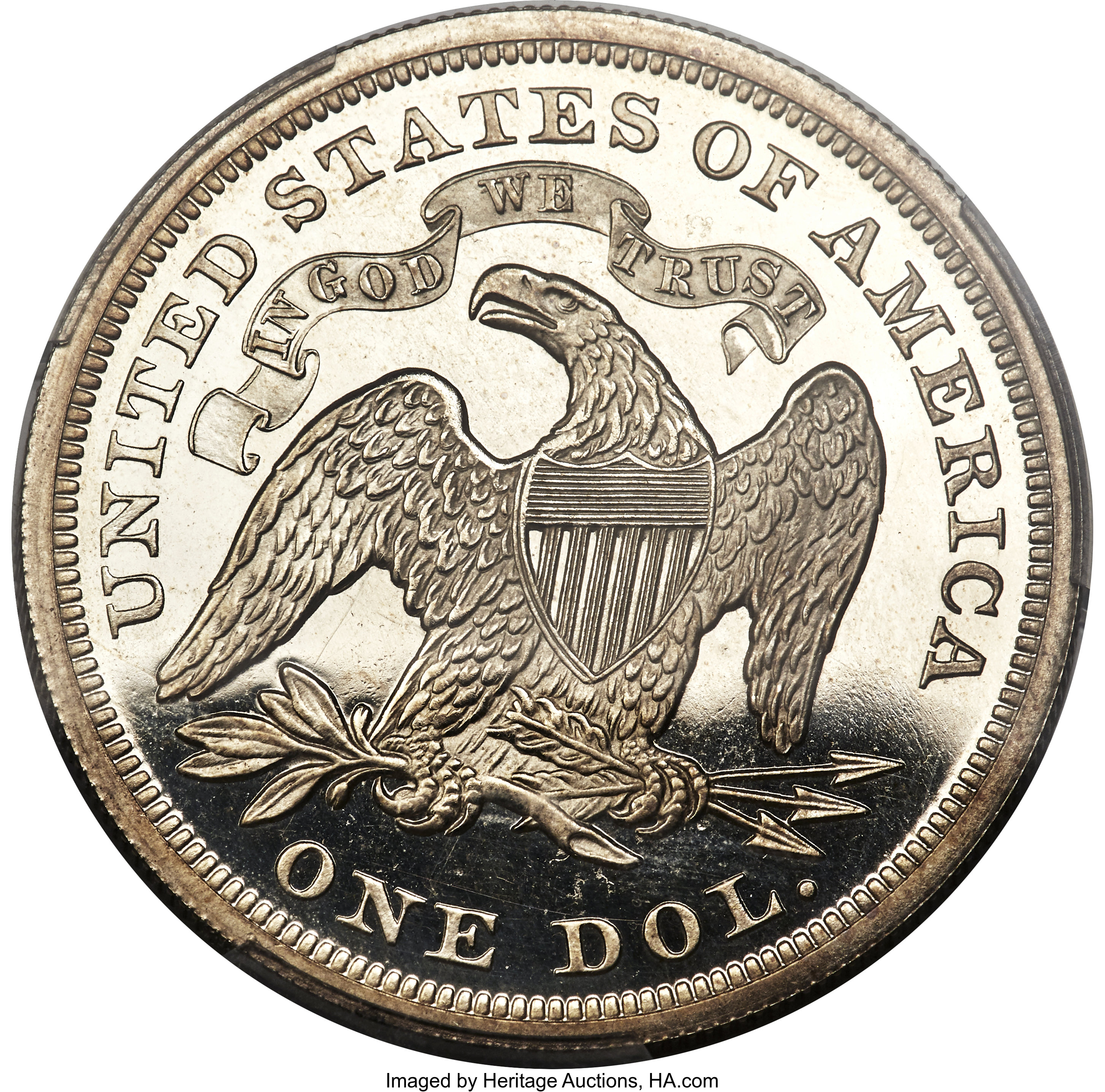 image for: 1870 $1 PR65 Deep Cameo PCGS. OC-P2, High R.4....