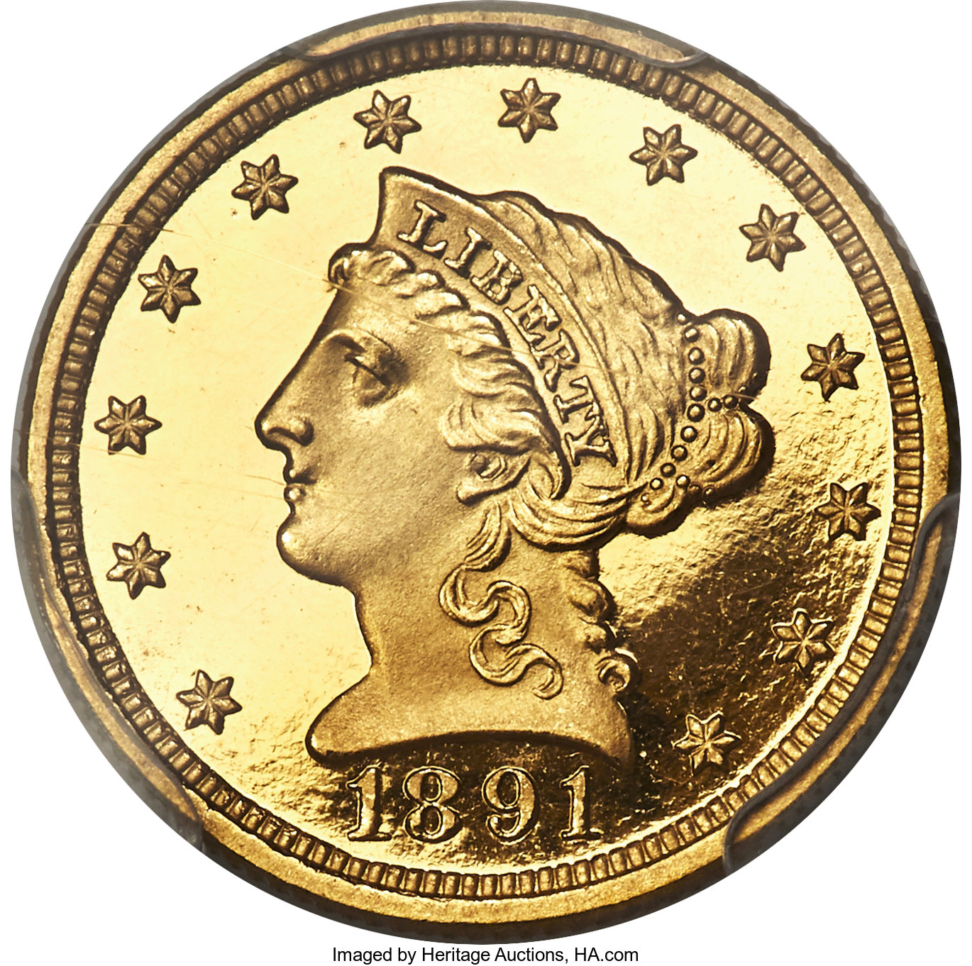 image for: 1891 $2 1/2 PR67 Deep Cameo PCGS. CAC. JD-1, High R.5. FS-801....