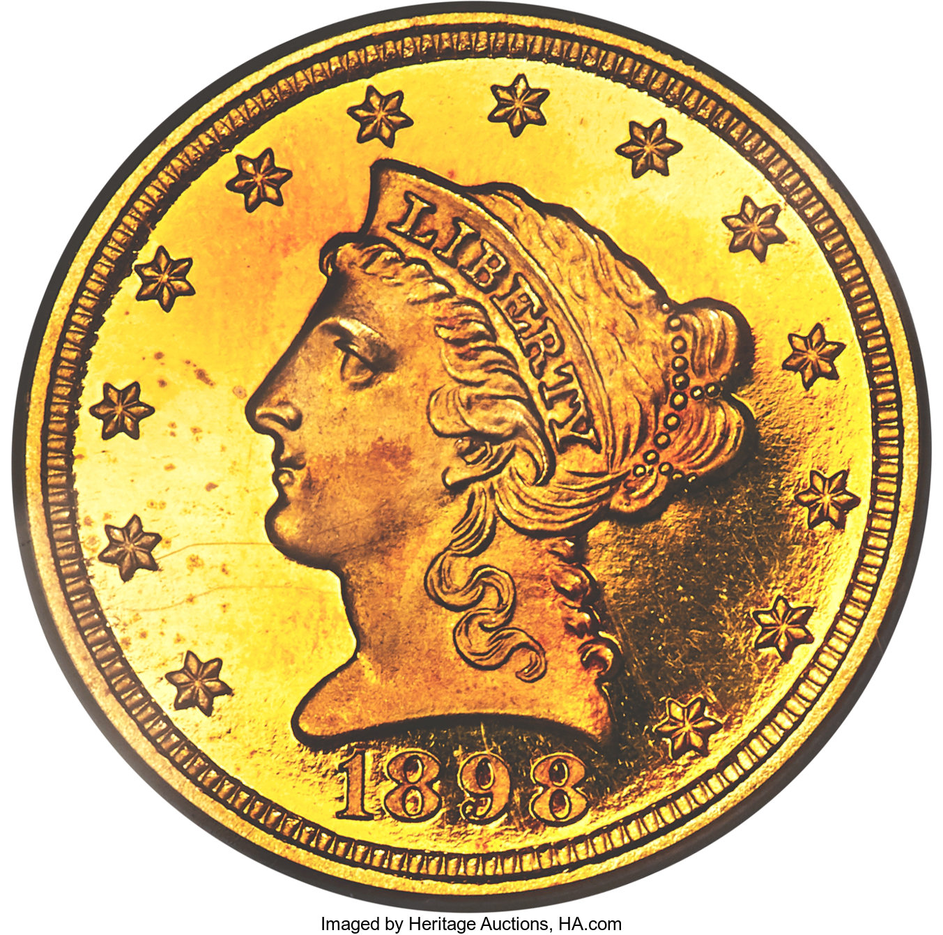 image for: 1898 $2 1/2 PR67 Deep Cameo PCGS. CAC. JD-1, R.4....